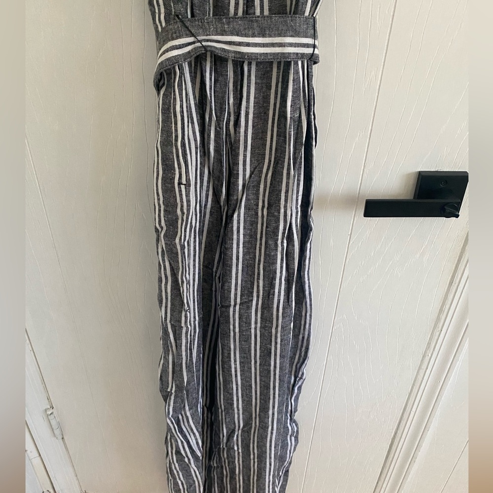 Blue and white jumpsuit from Who What Wear